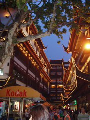 Yuyuan Street at night