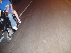 From the back of a rickshaw